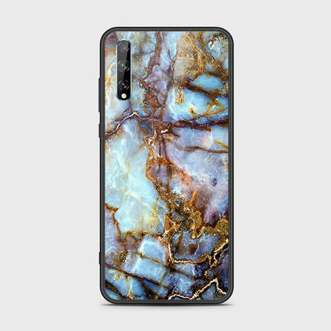 Huawei Y8p Cover - Colorful Marble Series - HQ Ultra Shine Premium Infinity Glass Soft Silicon Borders Case