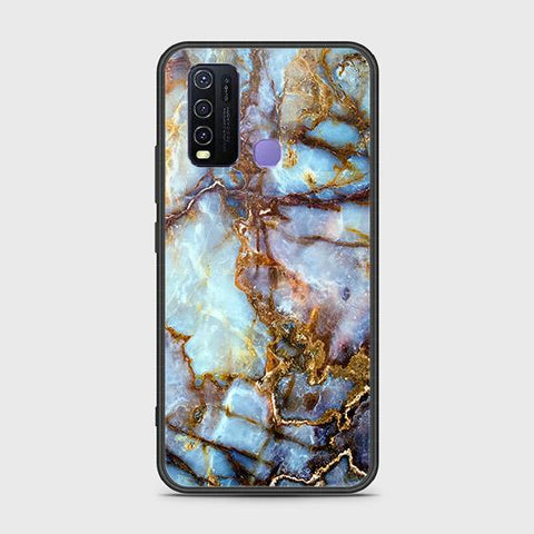 Vivo Y30 Cover - Colorful Marble Series - HQ Ultra Shine Premium Infinity Glass Soft Silicon Borders Case