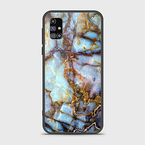 Samsung Galaxy A03s Cover - Colorful Marble Series - HQ Ultra Shine Premium Infinity Glass Soft Silicon Borders Case