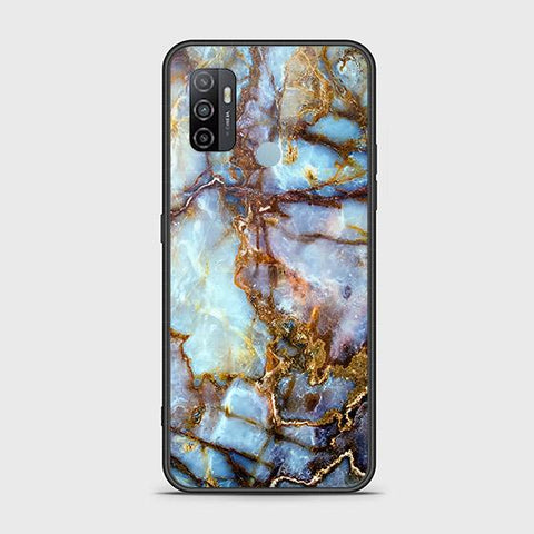 Oppo A53 Cover - Colorful Marble Series - HQ Ultra Shine Premium Infinity Glass Soft Silicon Borders Case