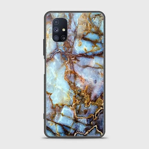 Samsung Galaxy M51 Cover - Colorful Marble Series - HQ Ultra Shine Premium Infinity Glass Soft Silicon Borders Case