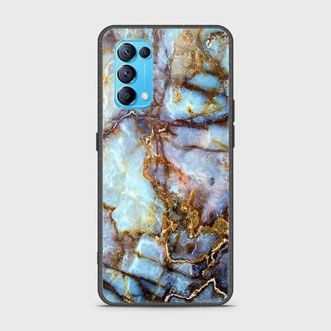 Oppo Reno 5 5G Cover - Colorful Marble Series - HQ Ultra Shine Premium Infinity Glass Soft Silicon Borders Case