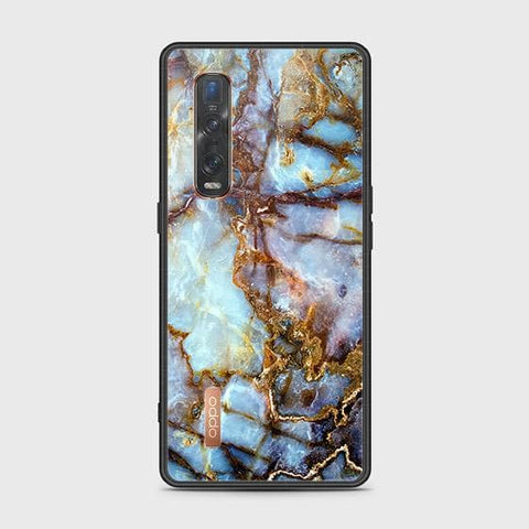 Oppo Find X2 Pro Cover - Colorful Marble Series - HQ Ultra Shine Premium Infinity Glass Soft Silicon Borders Case