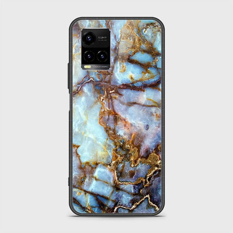 Vivo Y33T Cover - Colorful Marble Series - HQ Ultra Shine Premium Infinity Glass Soft Silicon Borders Case