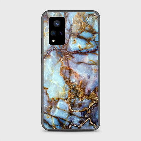 Vivo V21 Cover - Colorful Marble Series - HQ Ultra Shine Premium Infinity Glass Soft Silicon Borders Case