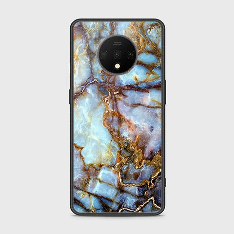 OnePlus 7T Cover - Colorful Marble Series - HQ Ultra Shine Premium Infinity Glass Soft Silicon Borders Case