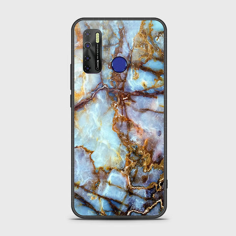 Infinix Hot 9 Pro Cover- Colorful Marble Series - HQ Ultra Shine Premium Infinity Glass Soft Silicon Borders Case