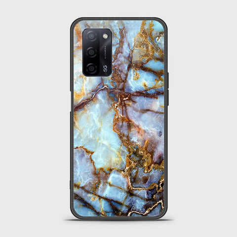 Oppo A55 5G Cover- Colorful Marble Series - HQ Ultra Shine Premium Infinity Glass Soft Silicon Borders Case