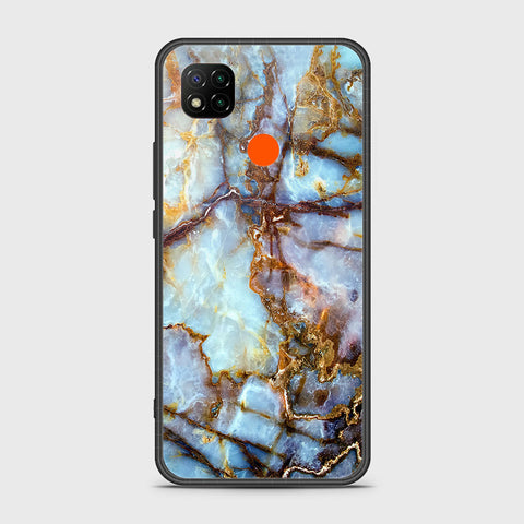 Xiaomi Redmi 9C Cover- Colorful Marble Series - HQ Ultra Shine Premium Infinity Glass Soft Silicon Borders Case