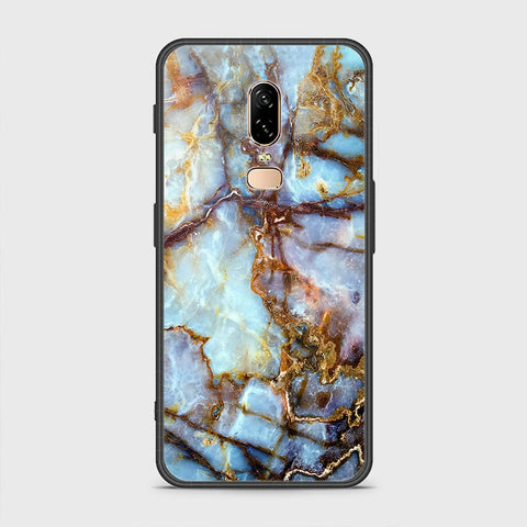 OnePlus 6 Cover- Colorful Marble Series - HQ Ultra Shine Premium Infinity Glass Soft Silicon Borders Case