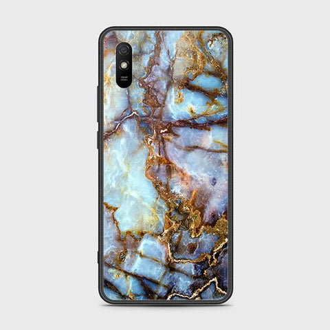 Xiaomi Redmi 9A Cover - Colorful Marble Series - HQ Ultra Shine Premium Infinity Glass Soft Silicon Borders Case