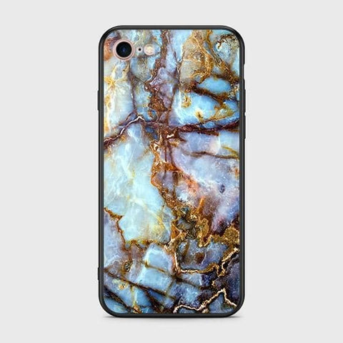 iPhone 8 / 7 Cover - Colorful Marble Series - HQ Ultra Shine Premium Infinity Glass Soft Silicon Borders Case