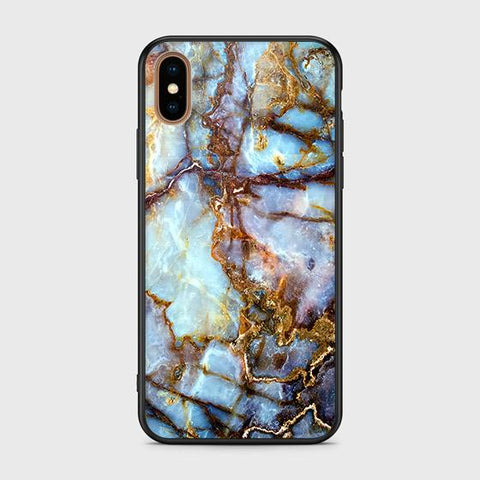 iPhone XS Max Cover - Colorful Marble Series - HQ Ultra Shine Premium Infinity Glass Soft Silicon Borders Case