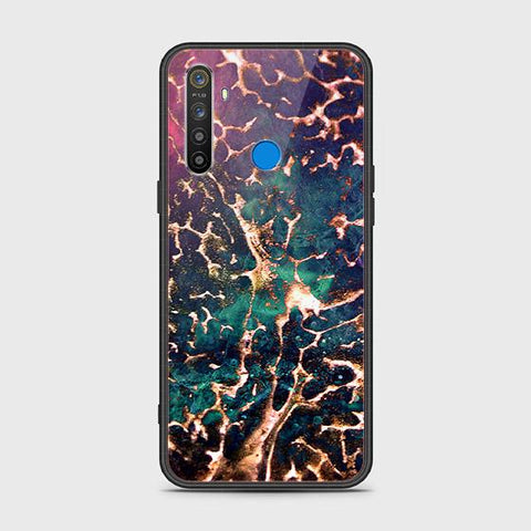 Realme 5 Cover - Colorful Marble Series - HQ Ultra Shine Premium Infinity Glass Soft Silicon Borders Case