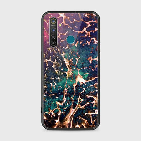 Realme 5 Pro Cover - Colorful Marble Series - HQ Ultra Shine Premium Infinity Glass Soft Silicon Borders Case