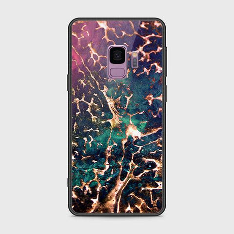 Samsung Galaxy S9 Cover - Colorful Marble Series - HQ Ultra Shine Premium Infinity Glass Soft Silicon Borders Case