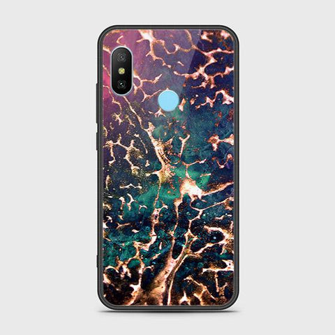 Xiaomi Redmi 6 Pro Cover - Colorful Marble Series - HQ Ultra Shine Premium Infinity Glass Soft Silicon Borders Case