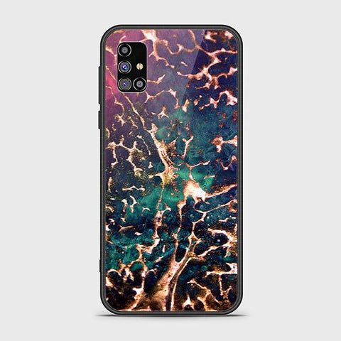 Samsung Galaxy A03s Cover - Colorful Marble Series - HQ Ultra Shine Premium Infinity Glass Soft Silicon Borders Case