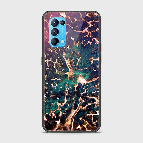 Oppo Reno 5 5G Cover - Colorful Marble Series - HQ Ultra Shine Premium Infinity Glass Soft Silicon Borders Case