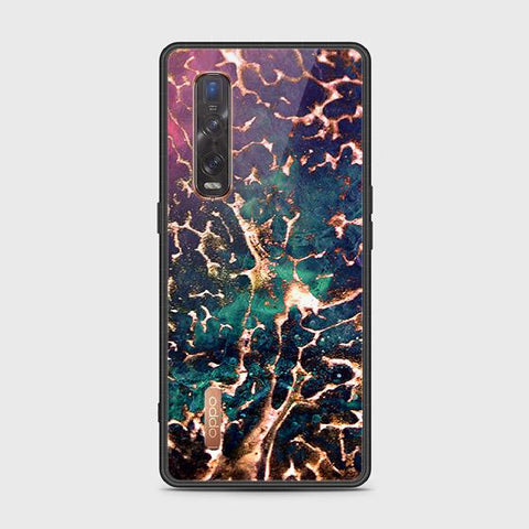 Oppo Find X2 Pro Cover - Colorful Marble Series - HQ Ultra Shine Premium Infinity Glass Soft Silicon Borders Case