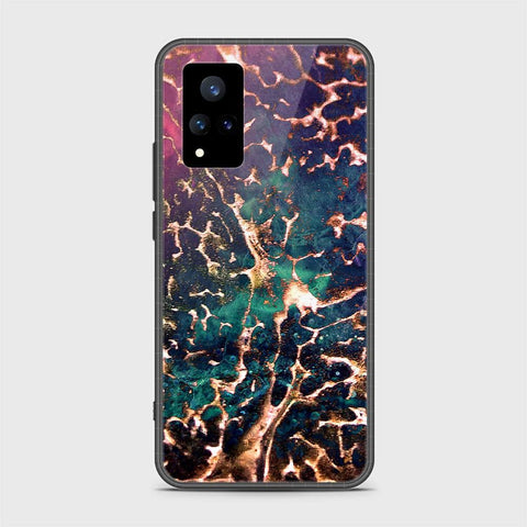 Vivo V21 Cover - Colorful Marble Series - HQ Ultra Shine Premium Infinity Glass Soft Silicon Borders Case