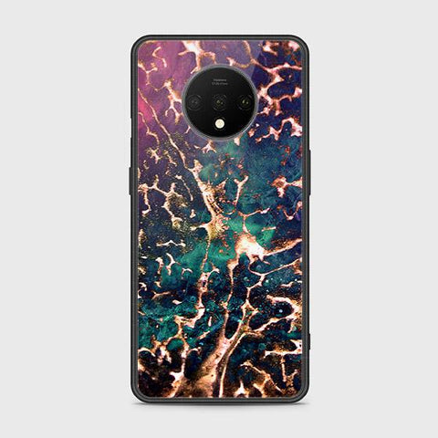 OnePlus 7T Cover - Colorful Marble Series - HQ Ultra Shine Premium Infinity Glass Soft Silicon Borders Case