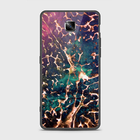 OnePlus 3 Cover- Colorful Marble Series - HQ Ultra Shine Premium Infinity Glass Soft Silicon Borders Case