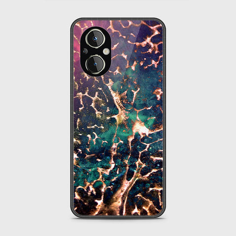 Oppo Reno 7Z 5G Cover- Colorful Marble Series - HQ Ultra Shine Premium Infinity Glass Soft Silicon Borders Case