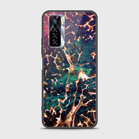 Tecno Camon 17 Pro Cover - Colorful Marble Series - HQ Ultra Shine Premium Infinity Glass Soft Silicon Borders Case