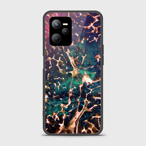 Realme V25 Cover- Colorful Marble Series - HQ Ultra Shine Premium Infinity Glass Soft Silicon Borders Case