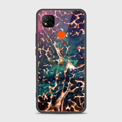 Xiaomi Redmi 9C Cover- Colorful Marble Series - HQ Ultra Shine Premium Infinity Glass Soft Silicon Borders Case