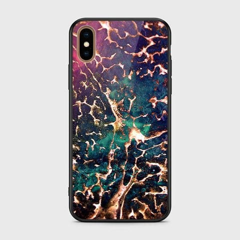 iPhone XS Max Cover - Colorful Marble Series - HQ Ultra Shine Premium Infinity Glass Soft Silicon Borders Case