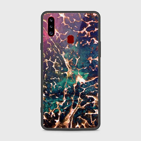 Samsung Galaxy A20s Cover - Colorful Marble Series - HQ Ultra Shine Premium Infinity Glass Soft Silicon Borders Case