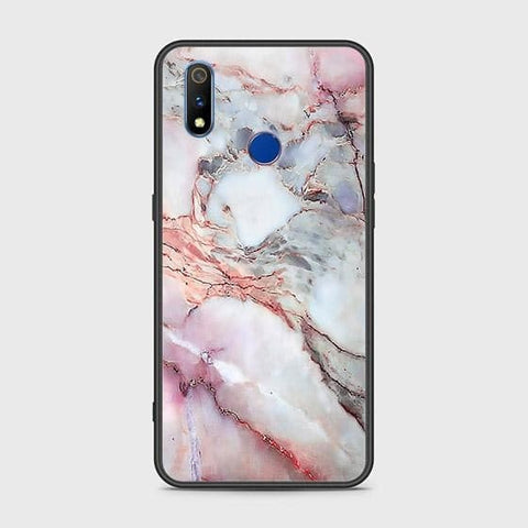 Realme 3i Cover - Colorful Marble Series - HQ Ultra Shine Premium Infinity Glass Soft Silicon Borders Case