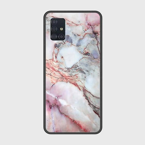 Samsung Galaxy A51 Cover - Colorful Marble Series - HQ Ultra Shine Premium Infinity Glass Soft Silicon Borders Case