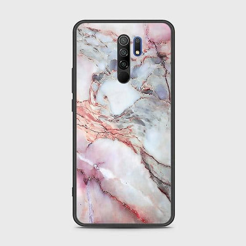 Xiaomi Redmi 9 Cover - Colorful Marble Series - HQ Ultra Shine Premium Infinity Glass Soft Silicon Borders Case