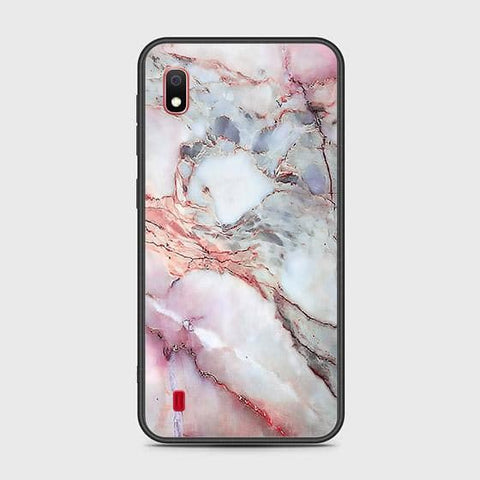 Samsung Galaxy A10 Cover - Colorful Marble Series - HQ Ultra Shine Premium Infinity Glass Soft Silicon Borders Case