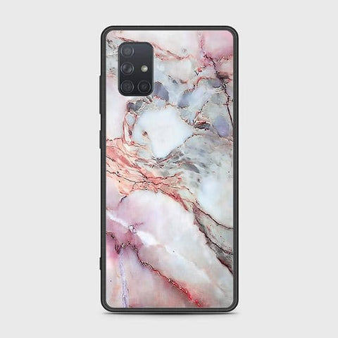 Samsung Galaxy A71 Cover - Colorful Marble Series - HQ Ultra Shine Premium Infinity Glass Soft Silicon Borders Case