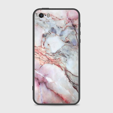 iPhone SE Cover - Colorful Marble Series - HQ Ultra Shine Premium Infinity Glass Soft Silicon Borders Case