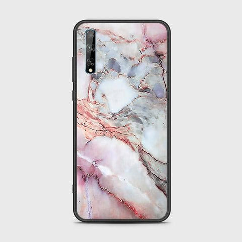 Huawei Y8p Cover - Colorful Marble Series - HQ Ultra Shine Premium Infinity Glass Soft Silicon Borders Case