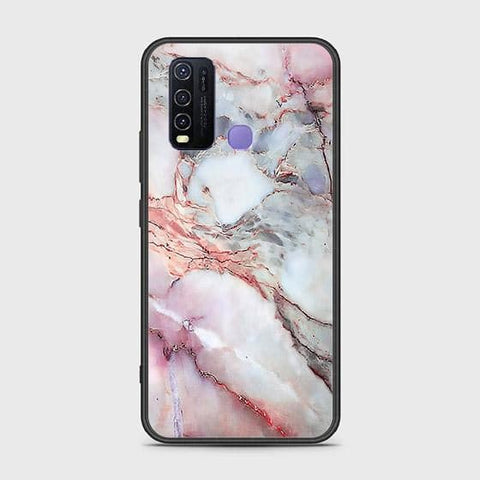 Vivo Y30 Cover - Colorful Marble Series - HQ Ultra Shine Premium Infinity Glass Soft Silicon Borders Case