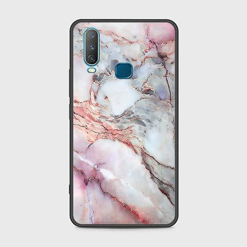 Vivo Y12 Cover - Colorful Marble Series - HQ Ultra Shine Premium Infinity Glass Soft Silicon Borders Case