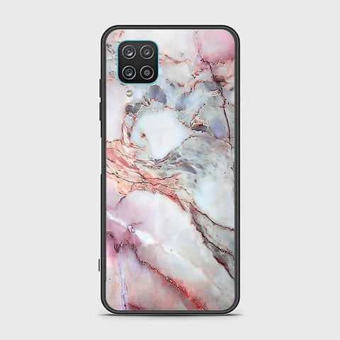 Samsung Galaxy A12 Cover - Colorful Marble Series - HQ Ultra Shine Premium Infinity Glass Soft Silicon Borders Case