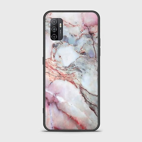 Oppo A53 Cover - Colorful Marble Series - HQ Ultra Shine Premium Infinity Glass Soft Silicon Borders Case