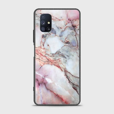 Samsung Galaxy M51 Cover - Colorful Marble Series - HQ Ultra Shine Premium Infinity Glass Soft Silicon Borders Case