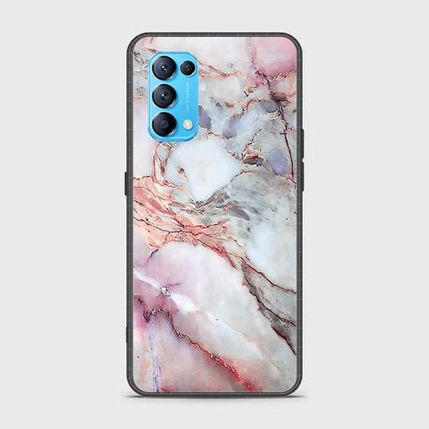 Oppo Reno 5 5G Cover - Colorful Marble Series - HQ Ultra Shine Premium Infinity Glass Soft Silicon Borders Case