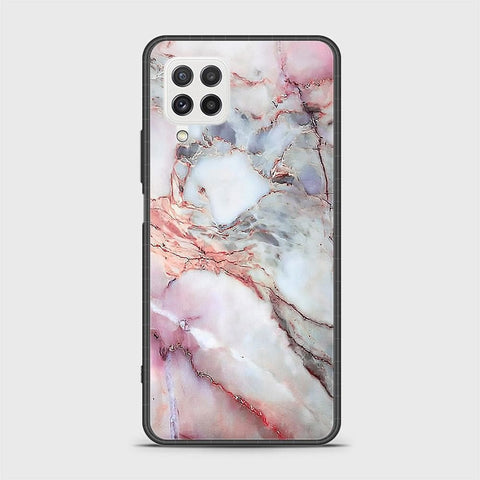 Samsung Galaxy M22 Cover- Colorful Marble Series - HQ Ultra Shine Premium Infinity Glass Soft Silicon Borders Case