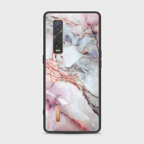 Oppo Find X2 Pro Cover - Colorful Marble Series - HQ Ultra Shine Premium Infinity Glass Soft Silicon Borders Case