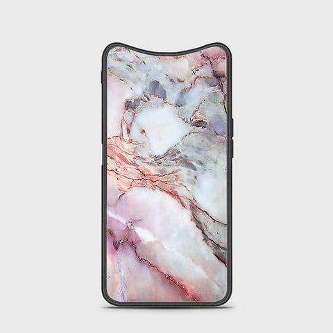 Oppo Find X Cover - Colorful Marble Series - HQ Ultra Shine Premium Infinity Glass Soft Silicon Borders Case