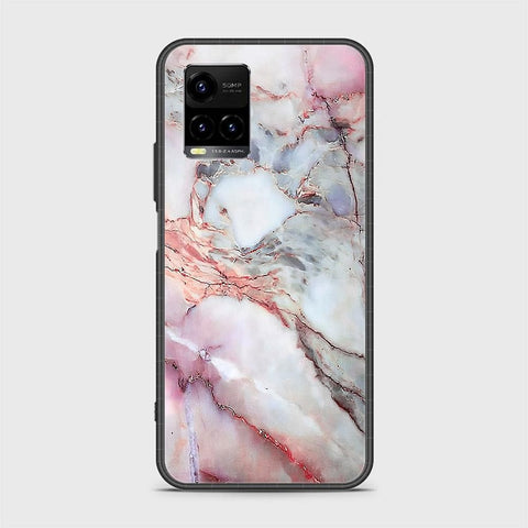 Vivo Y33T Cover - Colorful Marble Series - HQ Ultra Shine Premium Infinity Glass Soft Silicon Borders Case